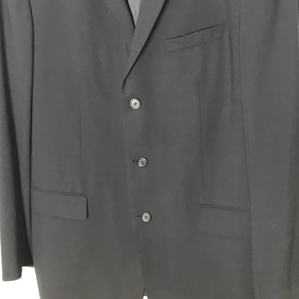 Hugo Boss Black Sport Coat Jacket Blazer size 44L Suit Designer 3 Button WooL - Picture 5 of 12